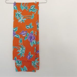 Vintage • Coconut Palm & Hibiscus Pareo in Orange